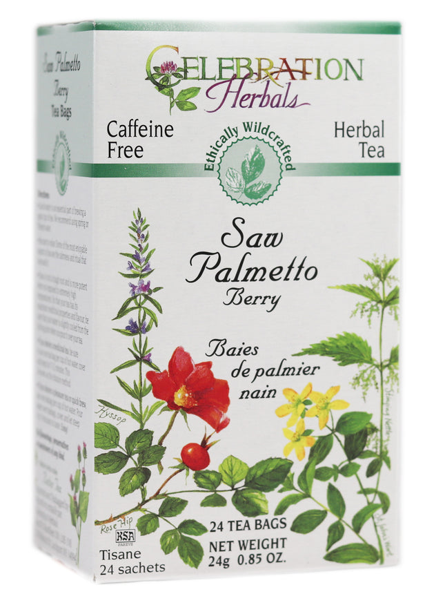 CELEBRATION HERBALS TEA SAW PALMETTO TEABAGS 24CT WILDCRAFTED