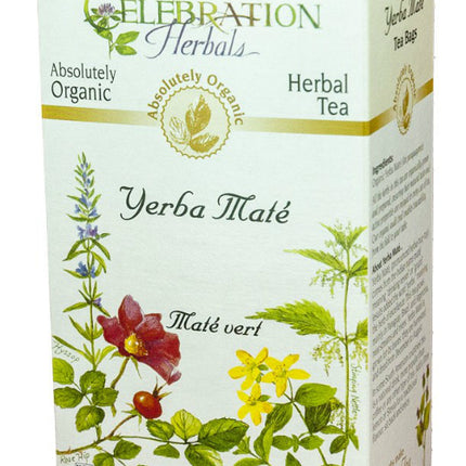 CELEBRATION HERBALS TEA YERBA MATE ROASTED TEABAGS 24CT ORGANIC