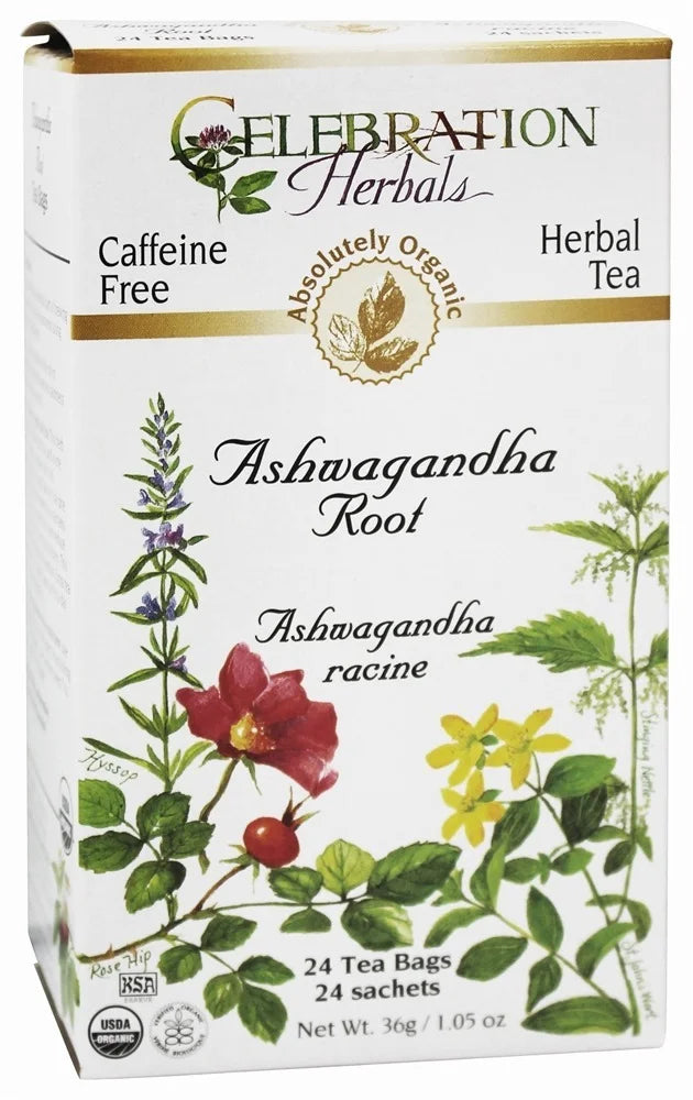 CELEBRATION HERBALS TEA ASHWAGANDHA TEABAGS 24CT ORGANIC