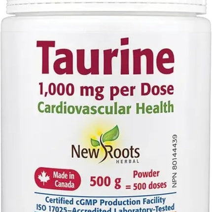 NEW ROOTS TAURINE 1000 MG PER DOSE CARDIOVASCULAR HEALTH POWDER 500G