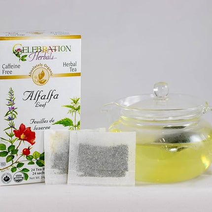 CELEBRATION HERBALS TEA ALFALFA TEABAGS 24CT ORGANIC