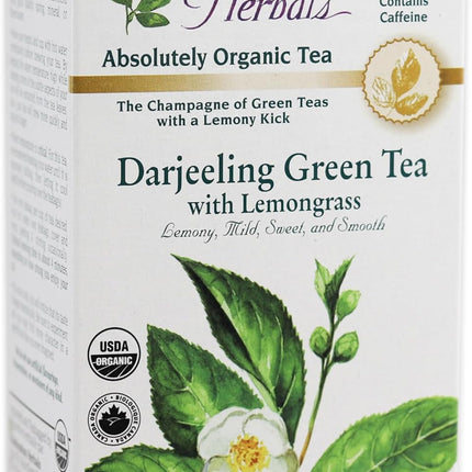 CELEBRATION HERBALS TEA GREEN TEA DARJEELING W/ LEMONGRASS TEABAGS 24CT ORGANIC
