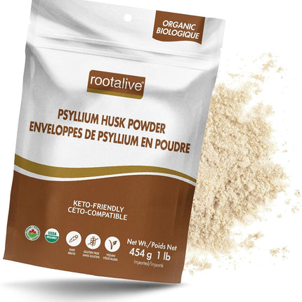 ROOTALIVE ORGANIC BIOLOGIQUE PSYLLIUM HUSK POWDER 454g