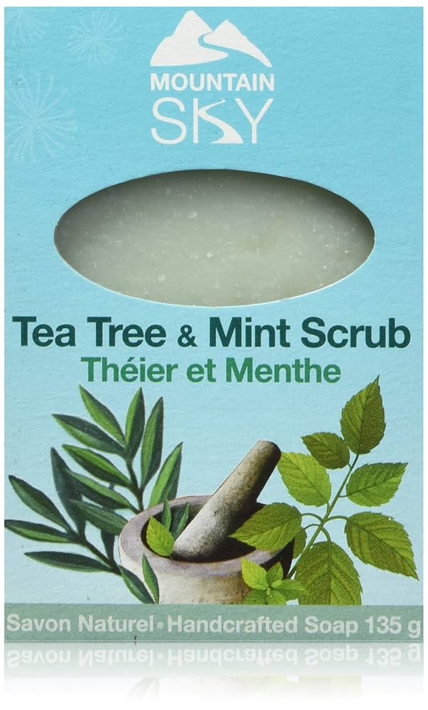 MOUNTAIN SKY TEA TREE & MINT SCRUB BAR SOAP 135 G