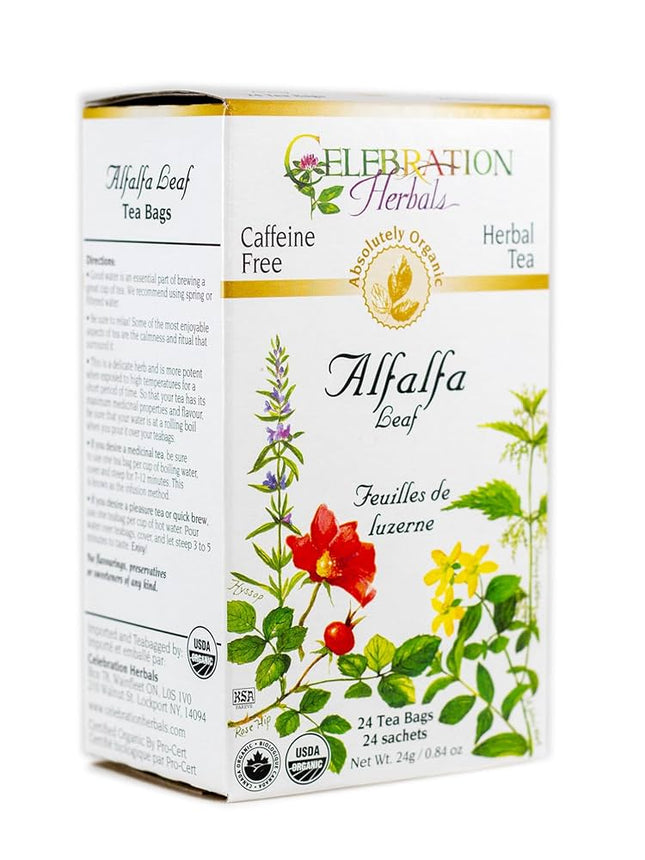 CELEBRATION HERBALS TEA ALFALFA TEABAGS 24CT ORGANIC