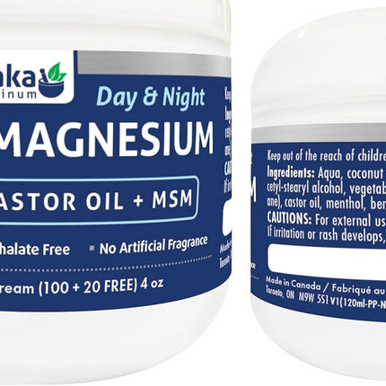 NAKA PLATINUM SOOTHING MAGNESIUM CASTOR OIL + MSM 120ML
