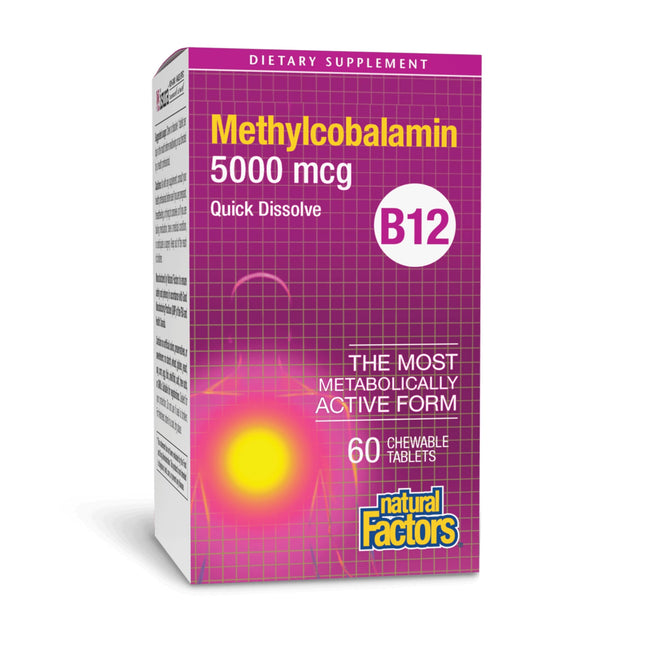 NATURAL FACTORS METHYLCOBALAMIN B12 5000mcg 60subtabs