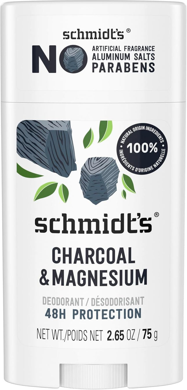 SCHMIDT'S MAGNESIUM & CHARCOAL DEODORANT 75G
