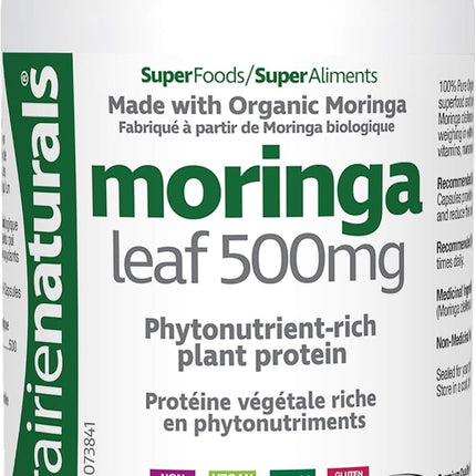 PRAIRIE NATURALS MORINGA LEAF ORGANIC 500mg 180vcaps