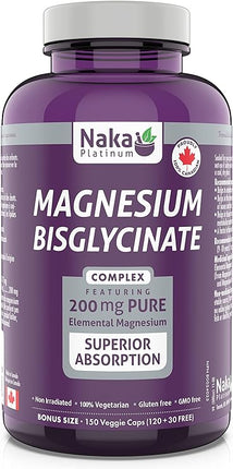 NAKA PLATINUM MAGNESIUM BISGLYCINATE 200mg - 150caps