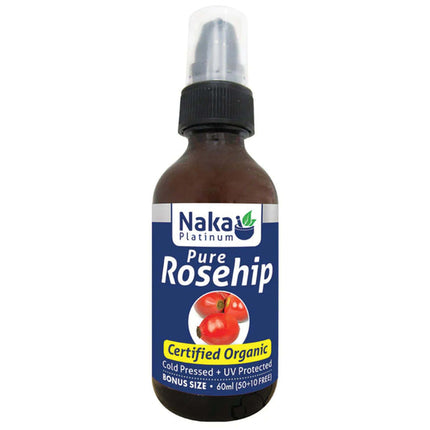 NAKA PLATINUM PURE ROSEHIP OIL, CERTIFIED ORGANIC - 60ml