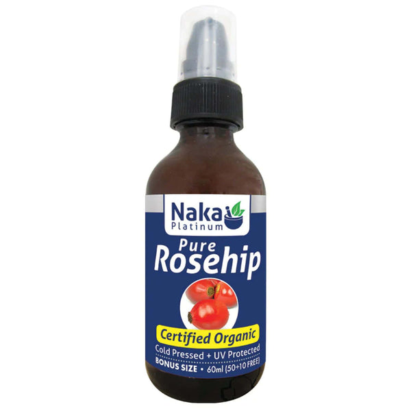 NAKA PLATINUM PURE ROSEHIP OIL, CERTIFIED ORGANIC - 60ml