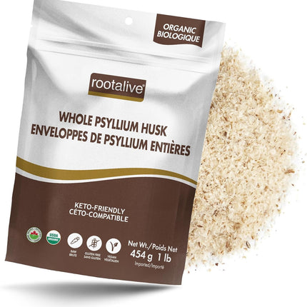 ORGANIC WHOLE PSYLLIUM HUSK 454g