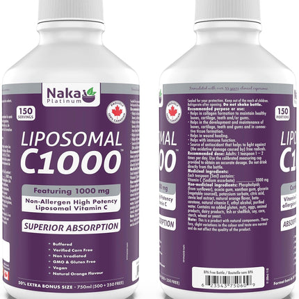 NAKA PLATINUM LIPOSOMAL C1000 250ML