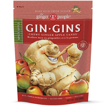 GIN GINS SPICY APPLE GINGER CHEWS 84g
