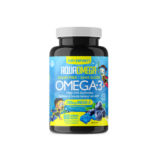 AQUAOMEGA OMEGA-3 HIGH EPA GUMMIES  60 GUMMIES - BLUEBERRY