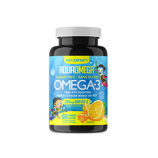 AQUAOMEGA OMEGA-3 HIGH EPA GUMMIES  60 GUMMIES - ORANGE