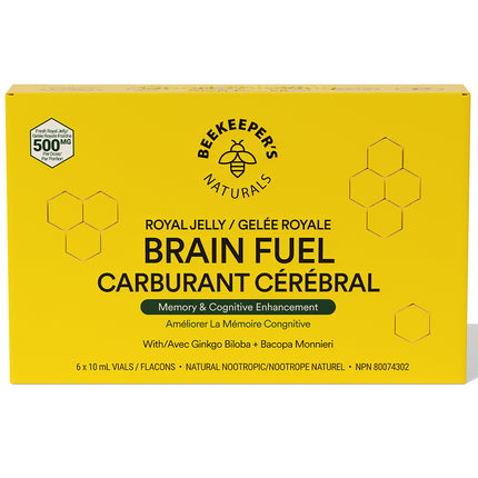 BEEKEEPER'S NATURALS ROYAL JELLY BRAIN FUEL 6x10ml