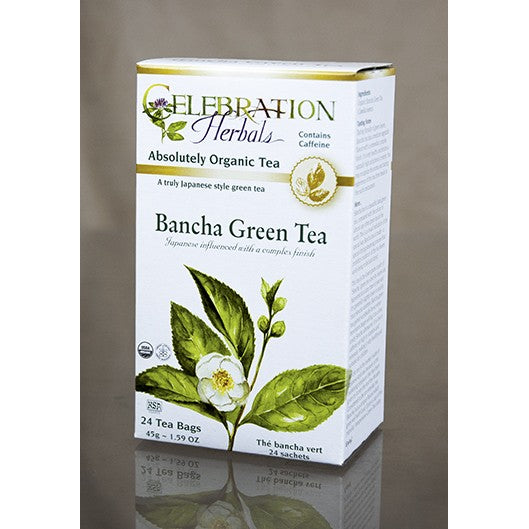 CELEBRATION HERBALS TEA BANCHA GREEN TEA TEABAGS 24CT ORGANIC