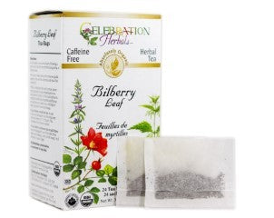 CELEBRATION HERBALS TEA BILBERRY LEAF TEABAGS 24CT ORGANIC