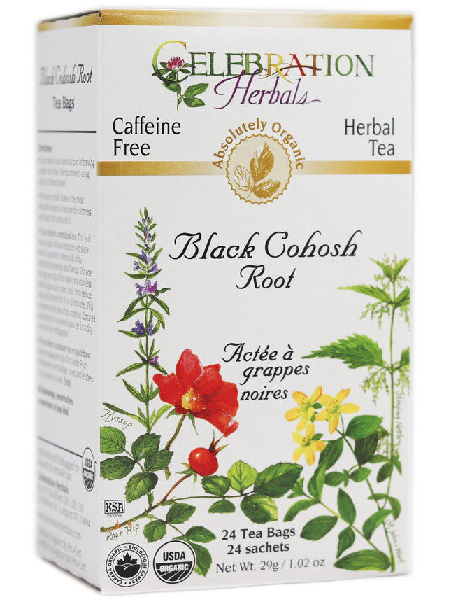 CELEBRATION HERBALS TEA BLACK COHOSH TEABAGS 24CT ORGANIC