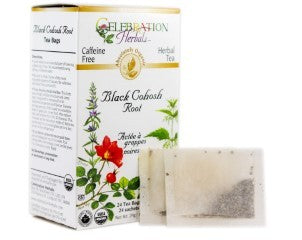 CELEBRATION HERBALS TEA BLACK COHOSH TEABAGS 24CT ORGANIC