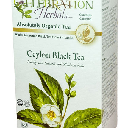 CELEBRATION HERBALS TEA BLACK TEA CEYLON TEABAGS 24CT ORGANIC