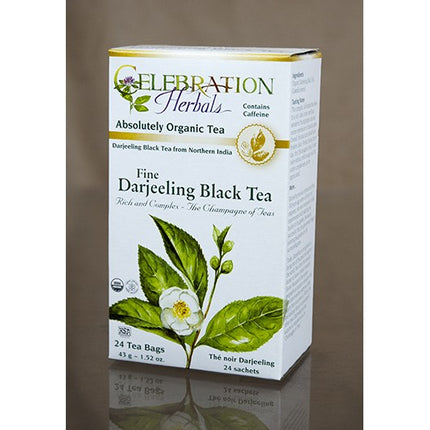 CELEBRATION HERBALS TEA BLACK TEA DARJEELING TEABAGS 24CT ORGANIC