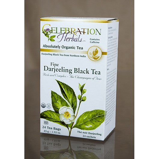 CELEBRATION HERBALS TEA BLACK TEA DARJEELING TEABAGS 24CT ORGANIC