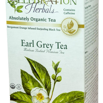 CELEBRATION HERBALS TEA BLACK TEA EARL GREY TEABAGS 24CT ORGANIC