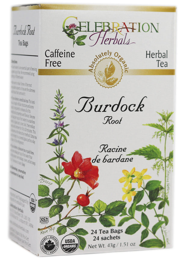 CELEBRATION HERBALS TEA BURDOCK TEABAGS 24CT ORGANIC