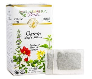 CELEBRATION HERBALS TEA CATNIP LEAF & BLOSSOM TEABAGS 24CT ORGANIC