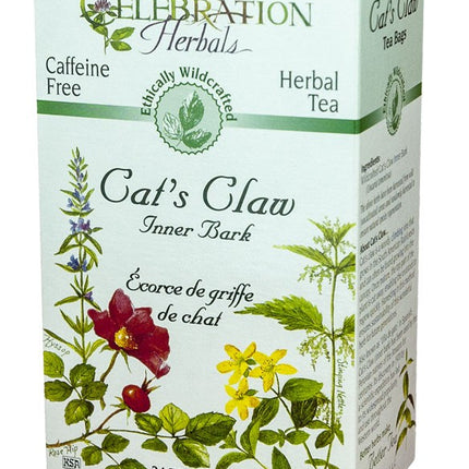 CELEBRATION HERBALS TEA CAT'S CLAW INNER BARK TEABAGS 24CT WILDCRAFTED
