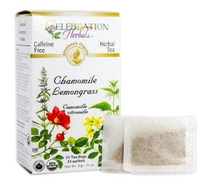 CELEBRATION HERBALS TEA CHAMOMILE LEMONGRASS TEABAGS 24CT ORGANIC
