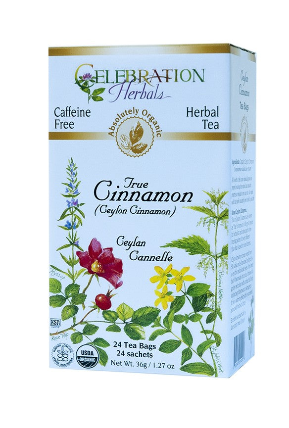 CELEBRATION HERBALS TEA CINNAMON TRUE TEABAGS 24CT ORGANIC
