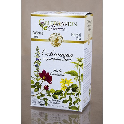 CELEBRATION HERBALS TEA ECHINACEA AUGUSTIFOLIA HERB TEABAGS 24CT ORGANIC