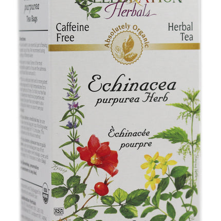 CELEBRATION HERBALS TEA ECHINACEA PURPUREA HERB TEABAGS 24CT ORGANIC