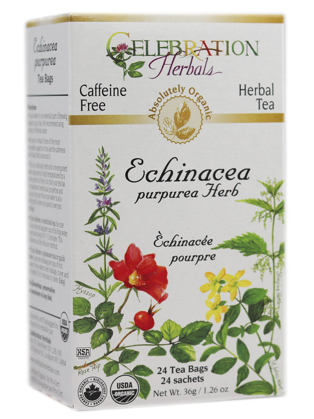 CELEBRATION HERBALS TEA ECHINACEA PURPUREA HERB TEABAGS 24CT ORGANIC