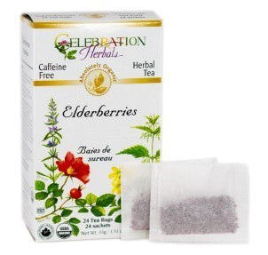 CELEBRATION HERBALS TEA ELDER BERRIES TEABAGS 24CT ORGANIC