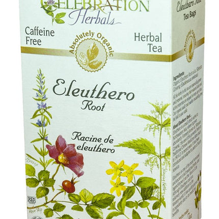 CELEBRATION HERBALS TEA ELEUTHERO ROOT TEABAGS 24CT ORGANIC