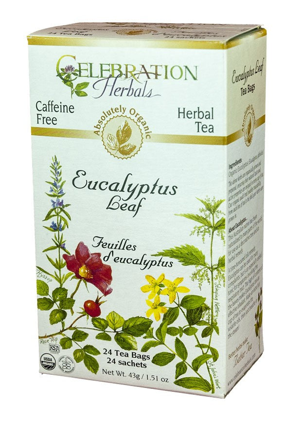 CELEBRATION HERBALS TEA EUCALYPTUS LEAF TEABAGS 24CT ORGANIC