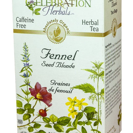 CELEBRATION HERBALS TEA FENNEL SEED BLONDE TEABAGS 24CT ORGANIC