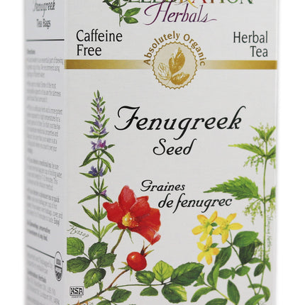 CELEBRATION HERBALS TEA FENUGREEK SEED TEABAGS 24CT ORGANIC