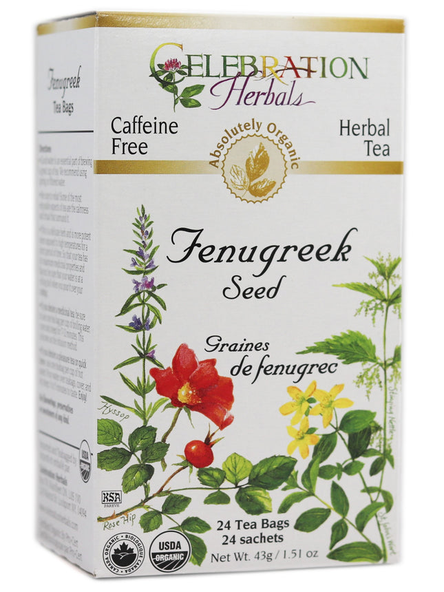 CELEBRATION HERBALS TEA FENUGREEK SEED TEABAGS 24CT ORGANIC