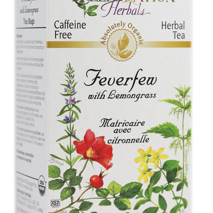 CELEBRATION HERBALS TEA FEVERFEW LEMONGRASS TEABAGS 24CT ORGANIC
