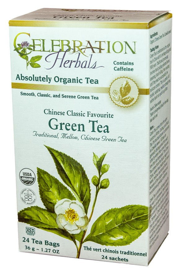 CELEBRATION HERBALS TEA GREEN TEA CHINESE CLASSIC FAVOURITE TEABAGS 24CT ORGANIC