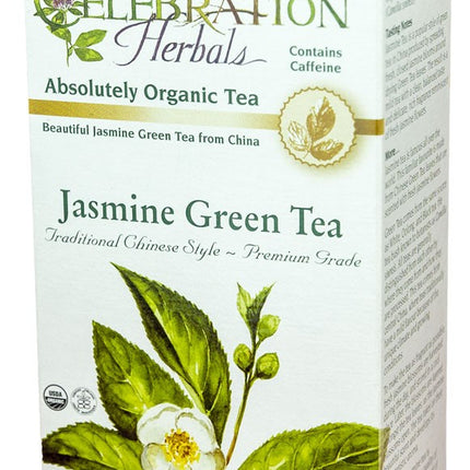 CELEBRATION HERBALS TEA GREEN TEA JASMINE PREMIUM TEABAGS 24CT ORGANIC