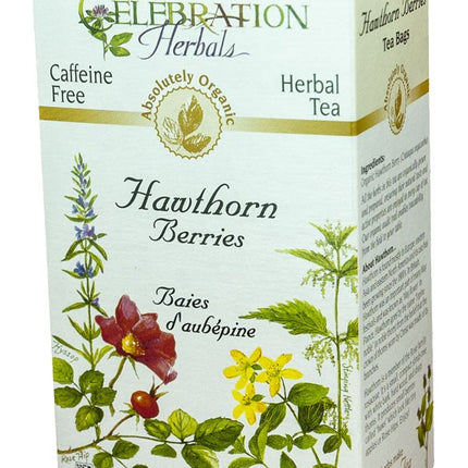 CELEBRATION HERBALS TEA HAWTHORN BERRIES TEABAGS 24CT ORGANIC