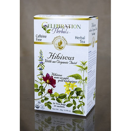 CELEBRATION HERBALS TEA HIBISCUS WITH AN ORGANIC TWIST TEABAGS 24CT ORGANIC