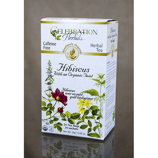 CELEBRATION HERBALS TEA HIBISCUS WITH AN ORGANIC TWIST TEABAGS 24CT ORGANIC